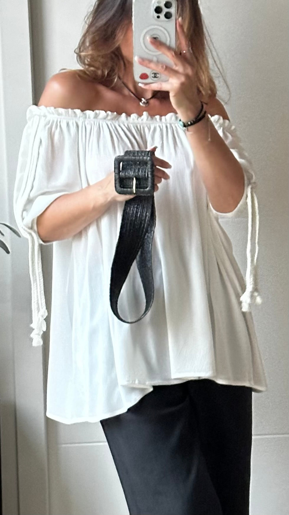 Haut fluide blanc cassé