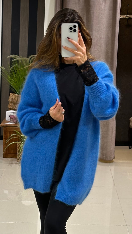 Gilet bleu en maille