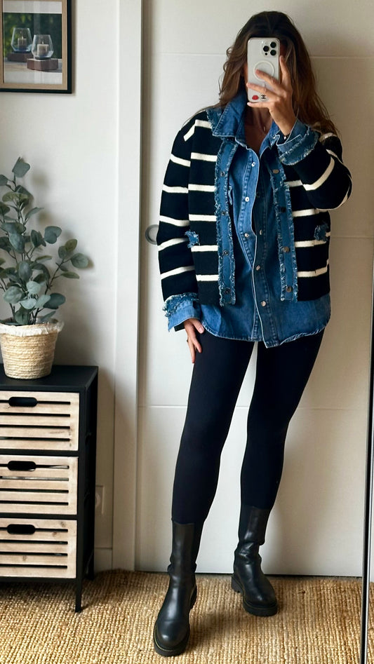 Veste rayée chic & décontractée