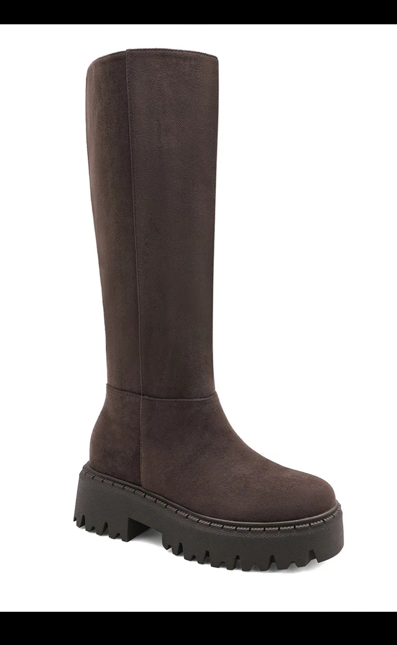 Bottes hautes-marron chocolat