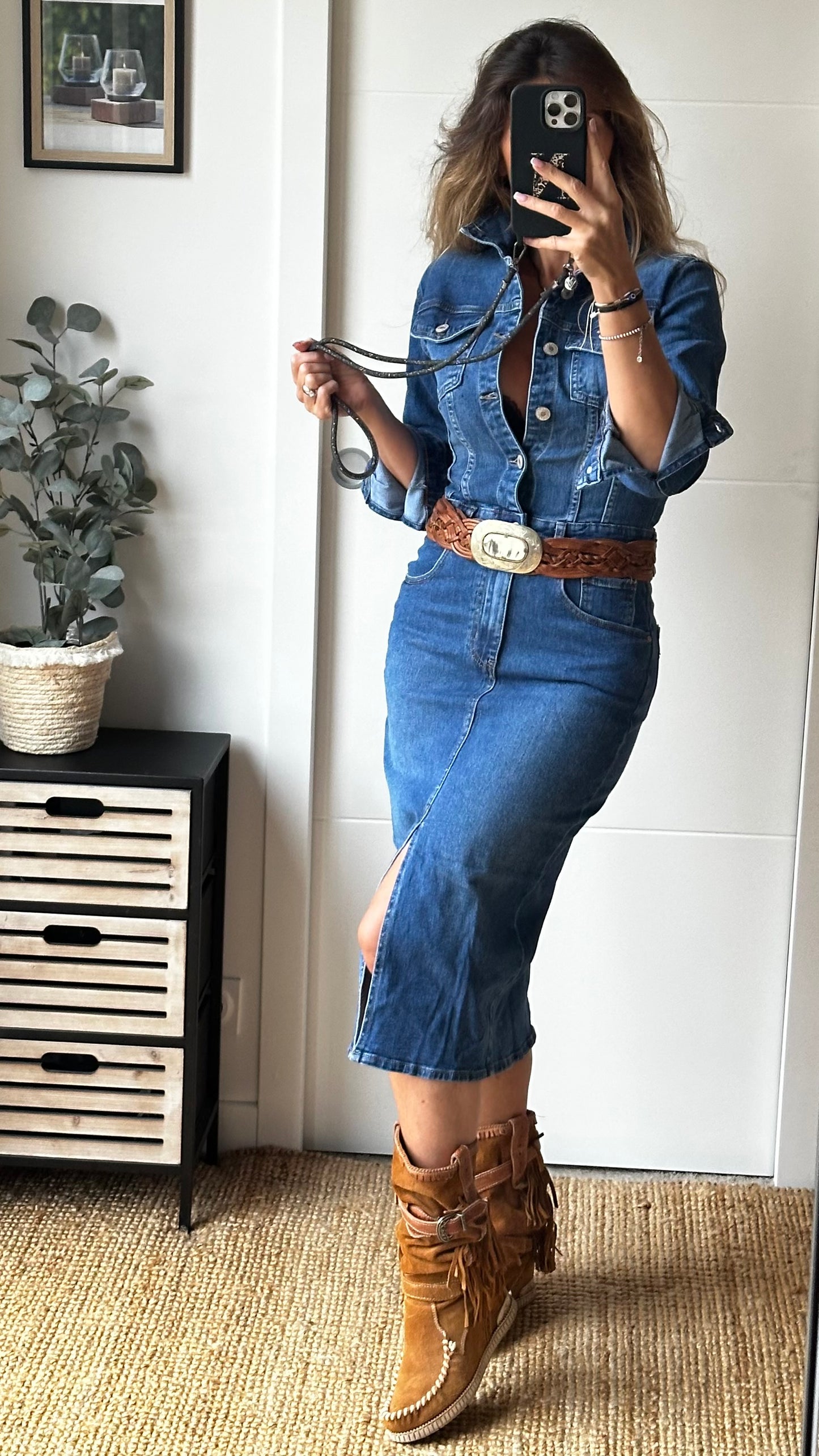 Robe en jeans moulante