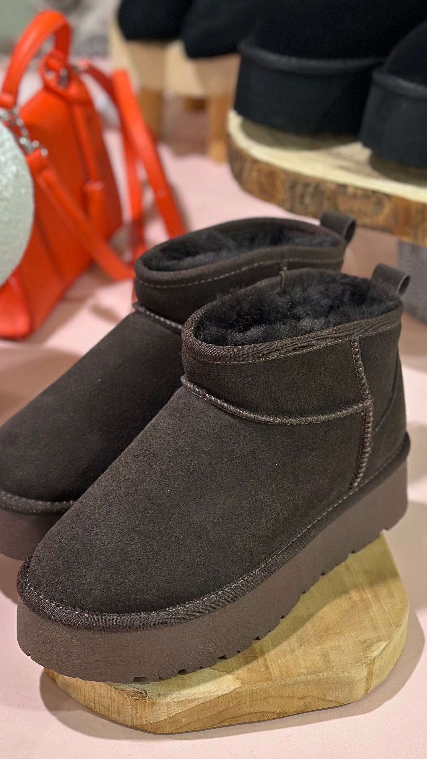 Bottines en Daim marron chocolat  – Inspiration UG