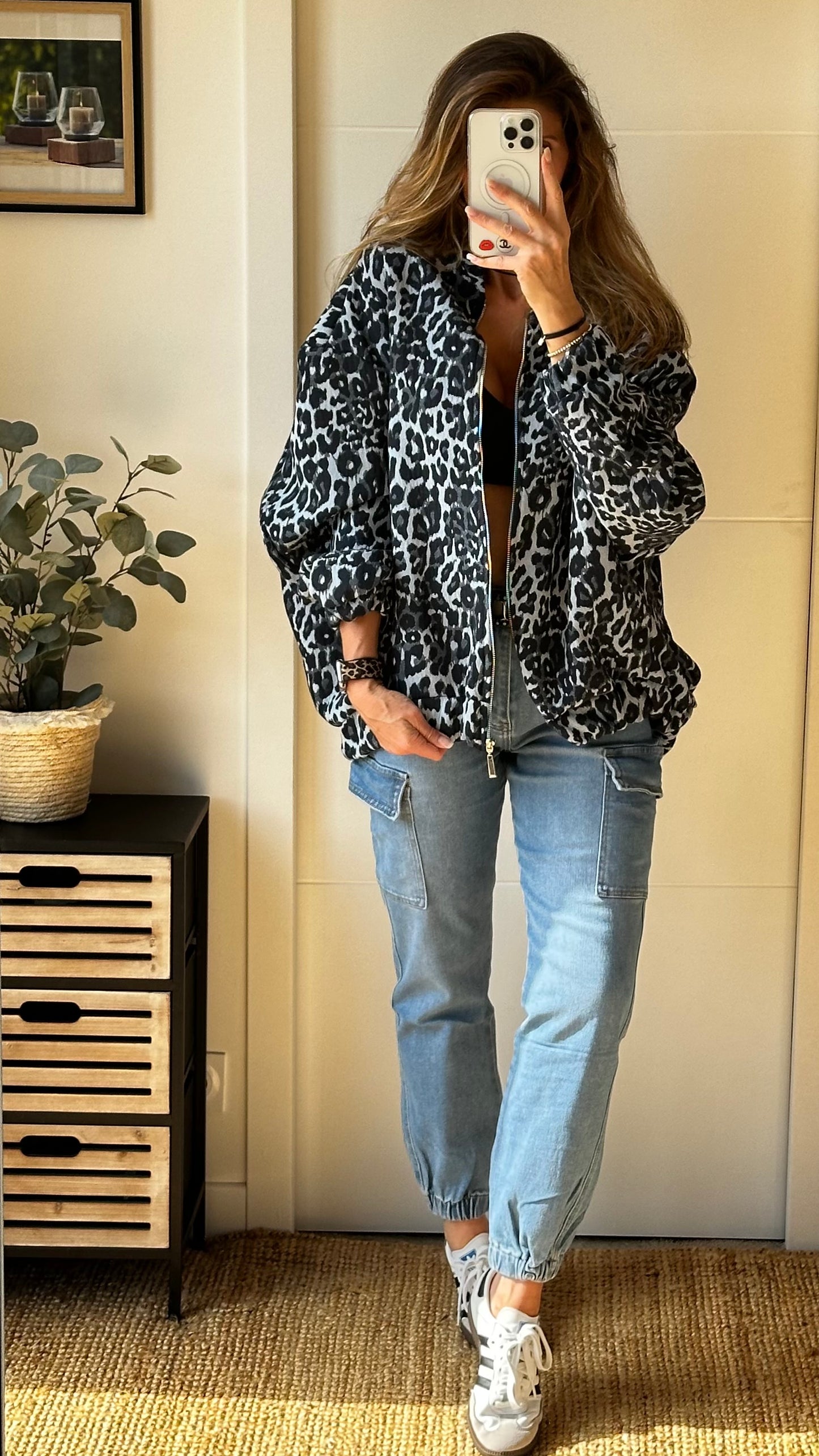 Jeans bleu cargo