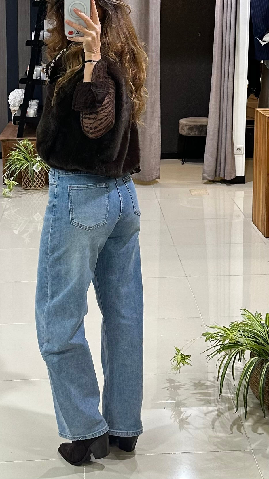 Jeans bleu-Balloon Fit