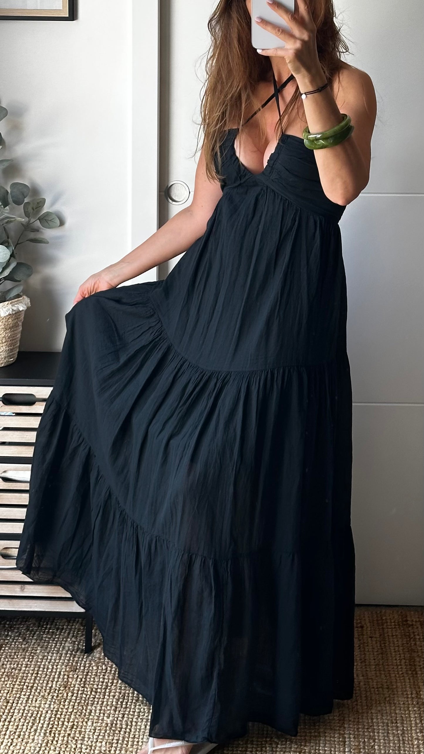 Robe longue noire