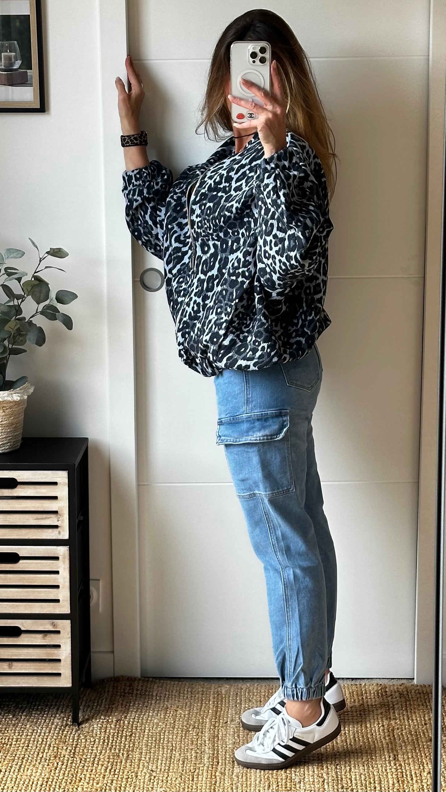 Jeans bleu cargo