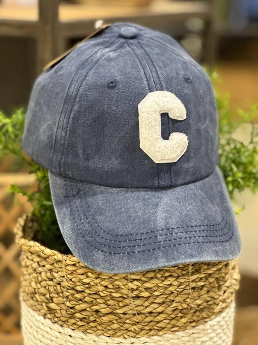 Casquette bleue jeans délavée C